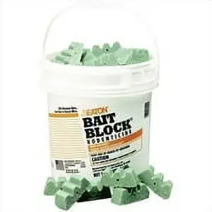 JT Eaton 709-PN Bait Block Anticoagulant Rodenticide | Peanut Butter Flavor | for Mice & Rats 9 lb Pail of 144