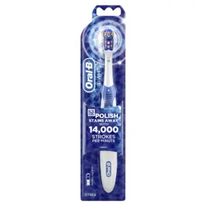 Oral-B 3D White Battery Toothbrush | 1 Count | Colors May Vary | for Adults & Children 3+