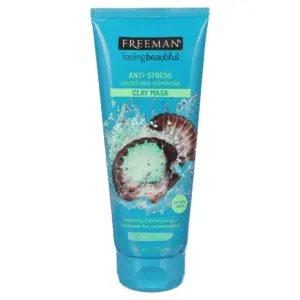 Freeman Dead Sea Minerals Anti-Stress Clay Facial Mask | Face Mask Balances Skin Moisture | Clears Pores | Made With Lavender & Bergamot For All Skin Types | 6 fl. Ounce./175 Milliliters Tube