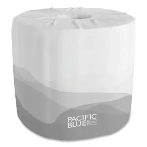 Georgia Pacific Professional Pacific Blue Basic Embossed Bathroom Tissue | Septic Safe | 1-Ply | White | 550/Roll | 80 Rolls/Carton -GPC1988101