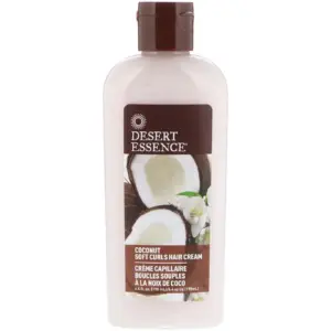 Desert Essence Coconut Soft Curls Hair Cream | 6.4 fl Ounce (190 Milliliters)