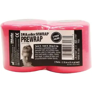 Mueller MWrap Pretaping Underwrap | Pink | 2 Pack | 2.75 x 21.4 yd each | Single | 0