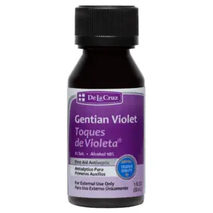 De La Cruz Gentian Violet Antiseptic Formula | 30ml | Single | 1 Fl Ounce (1 Pack) | 1 Fl. Ounce. | 1 Fl Ounce (Pack of 2)