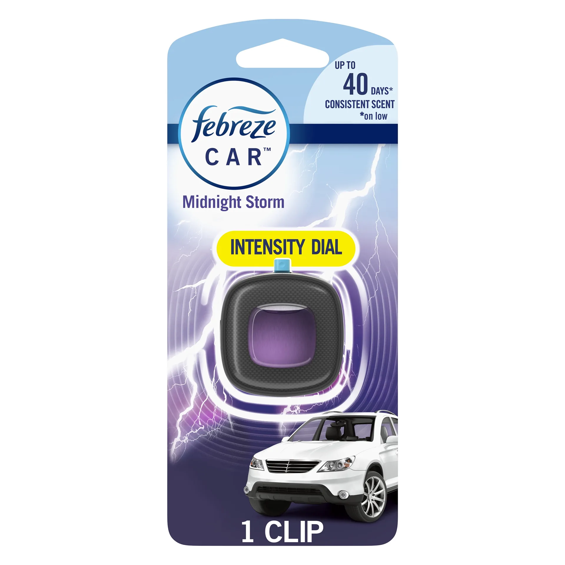 Febreze Car Air Freshener Vent Clip | Midnight Storm | 1 count