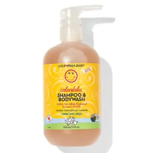 California Baby Calendula Shampoo and Body Wash 19oz Hair | Face and Body Gentle | Allergy Tested Dry | Sensitive Skin