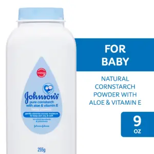 Johnson's Cornstarch Baby Powder with Aloe and Vitamin E | 9 Ounce