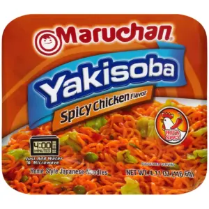 Maruchan Yakisoba Spicy Chicken Flavor Noodles | 4.11 Ounce Shelf Stable Package | Single