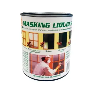 Associated Paint Clear Water-Based Acrylic Masking Liquid H2O 1 qt (Premium Edition)