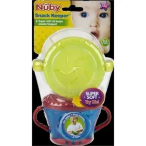 Nuby Snack Keeper Snack Cup | Colors May Vary | 2 pack