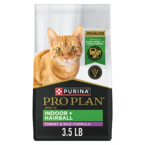 Purina Pro Plan Hairball | IndoorDry Cat Food | Turkey and Rice | 3 lb Bag | 3.0 lbs | 3 lbs