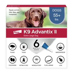 K9 Advantix II Monthly Flea and Tick Prevention for Extra Large Dogs 55 lbs+ | 6-Monthly Treatments
