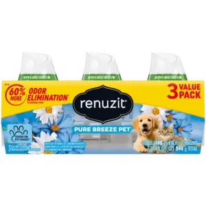 Renuzit Adjustable Gel Air Freshener Cones | Tough on Pet Odors | Pure Breeze Pet scent | 7oz Cone | 3 Cones per Case
