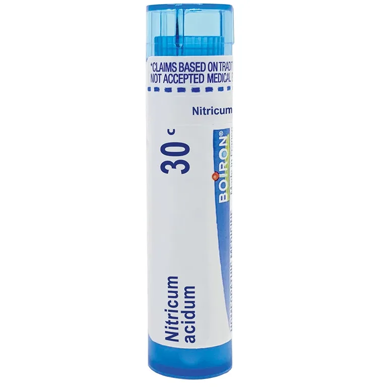Boiron Nitricum Acidum 30C | Homeopathic Medicine for Fissures Or Yellow Warts | Bleeding Easily | 80 Pellets