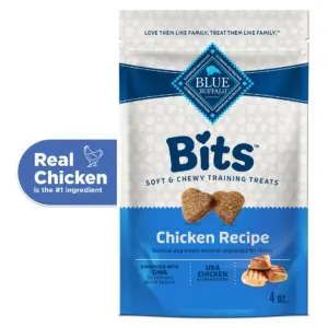 Blue Buffalo Bits Soft Dog Treats for Training | Enhanced with DHA | 4-Ounce. Bag