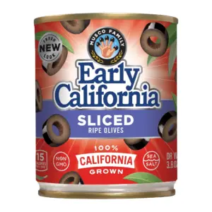 Early California Sliced California Ripe Olives 3.8 Ounce. Can Gluten Free | Non GMO | Kosher | Vegan | Vegetarian | Single