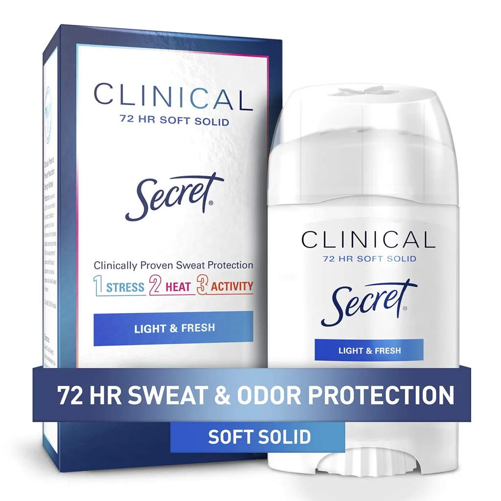 Secret Clinical Soft Solid Antiperspirant Deodorant for Women | Light and Fresh | 1.6 Ounce | Light and Fresh
