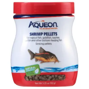 Aqueon Shrimp Pellets Sinking Food for Tropical Fish | Goldfish | Loaches | Catfish & Other Bottom Feeding Fish | 6.5 Ounces