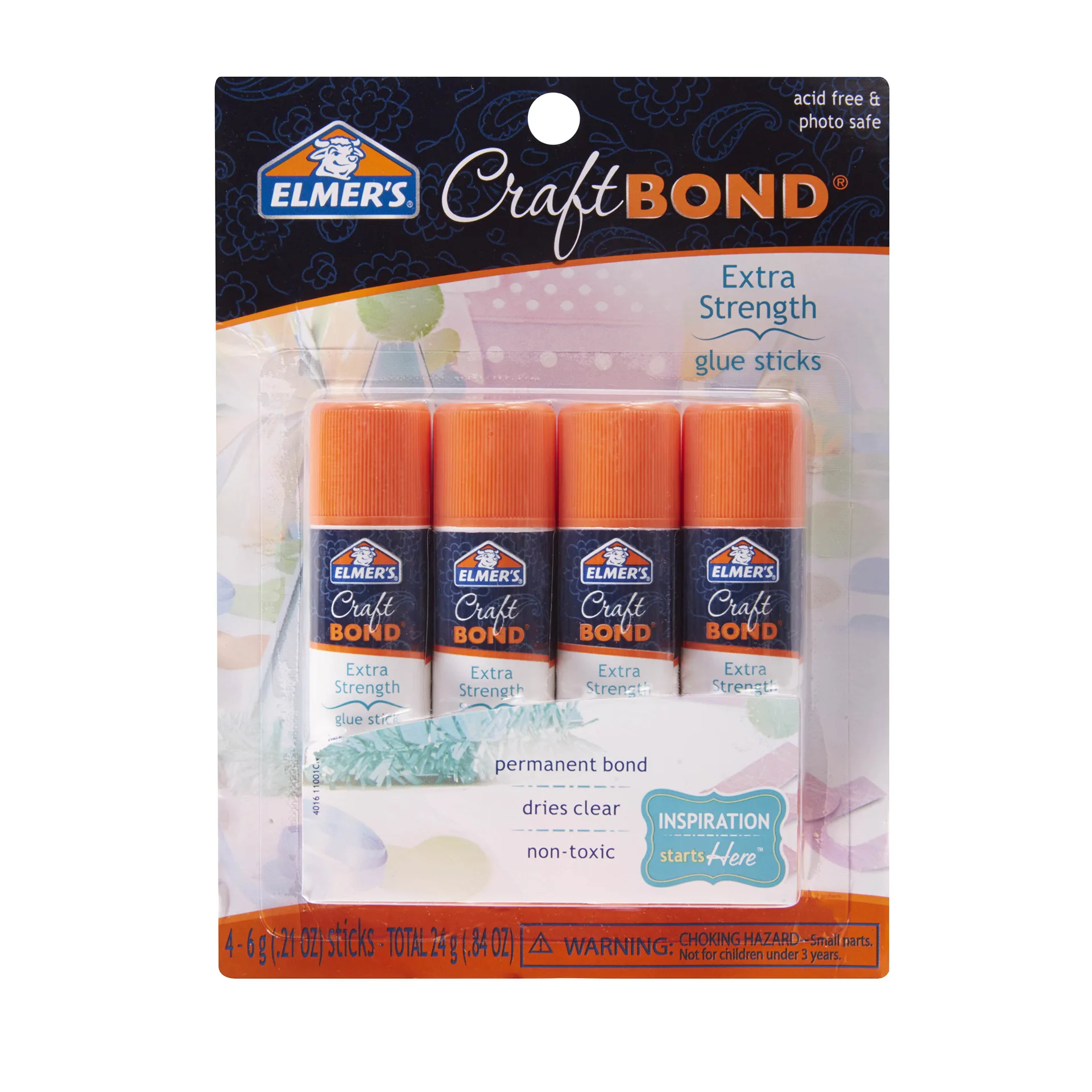 Elmer's Craft Bond Extra Strength Glue Stick | 0.21 Ounce | 4 Count