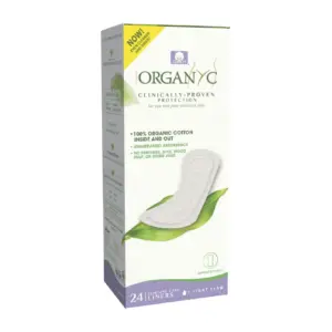 Organyc Organic Cotton Sanitary Napkins 24 Count Light Flow Hypoallergenic (Premium Edition)