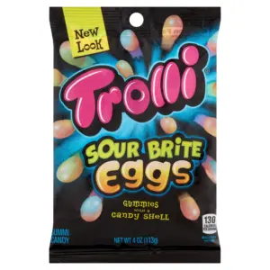 Trolli Sour Brite Eggs Gummi Candy 4 Ounce Bag | Single