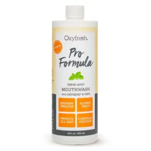 Premium Oxyfresh Pro Formula Fresh Mint Mouthwash Patented Zinc Mouthwash for All Day Fresh Breath and Healthy Gums Refreshing and Alcohol Free Mouthwash