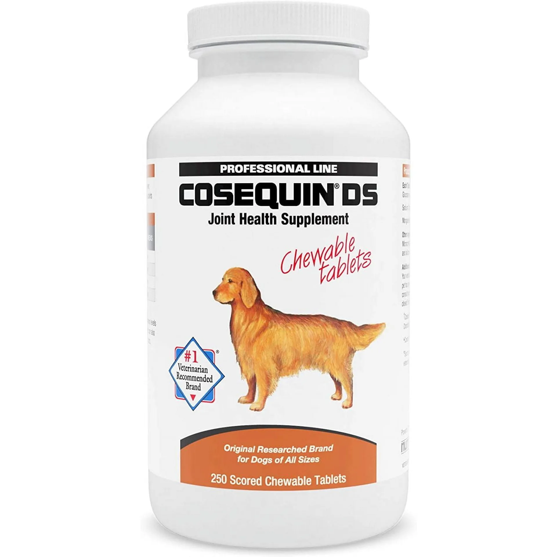 Nutramax Cosequin for Dogs Joint Health Supplement | Contains Glucosamine for Dogs | Plus Chondroitin | Supports Healthy Joints | For All Breeds & Sizes | Chewable Tablets | 250 Count | 1