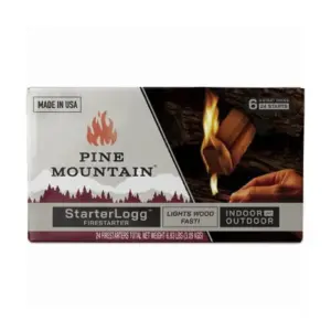 Pine Mountain Starterlogg Firestarter 24 Pack Starter Logs | 6.83lbs assembled weight | Single