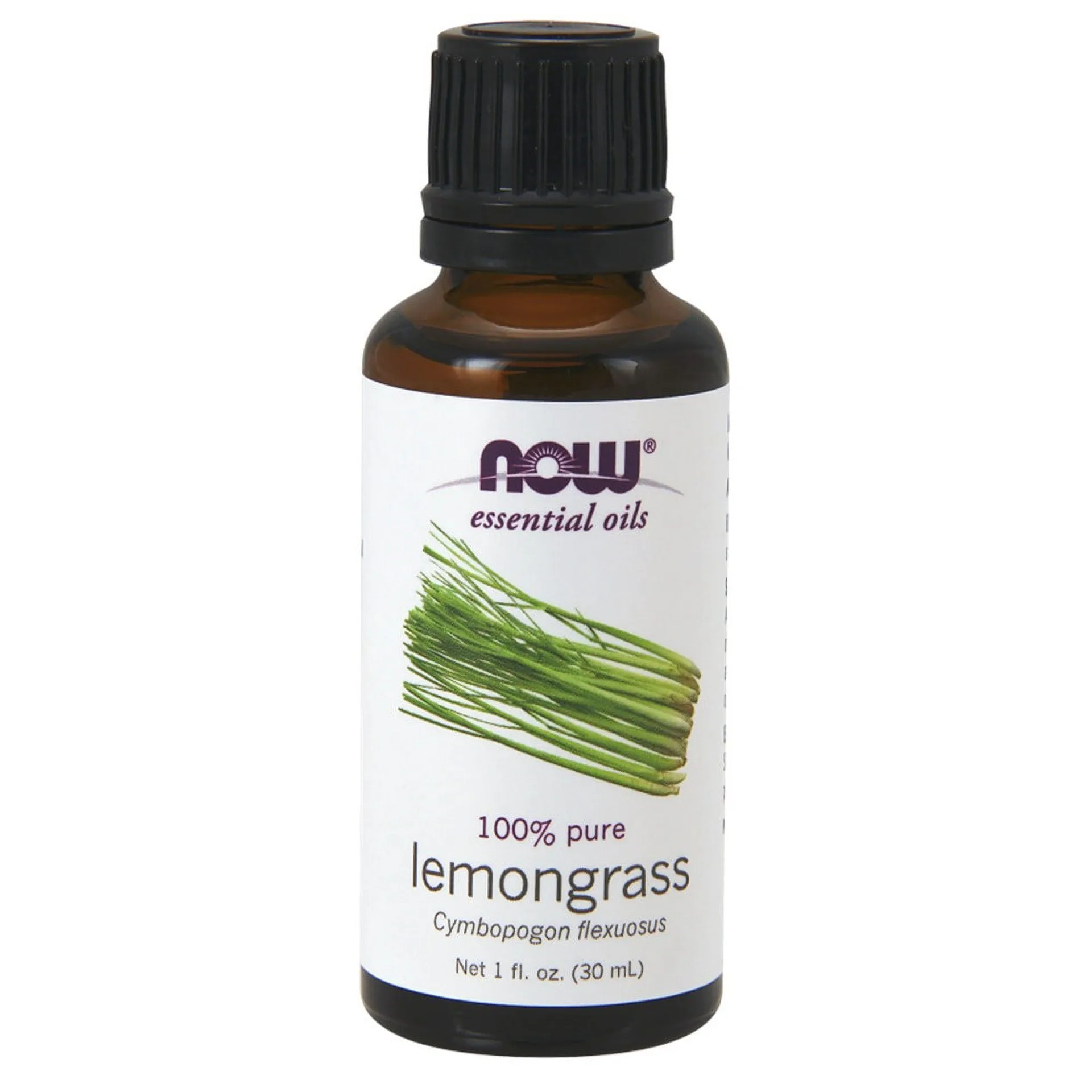 NOW Essential Oils | Lemongrass Oil | Uplifting Aromatherapy Scent | Steam Distilled | 100% Pure | Vegan | Child Resistant Cap | 1-Ounce