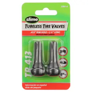 Slime Tubeless Tire Valves TR413 Replacement Black Rubber Valve Stem | 2080a