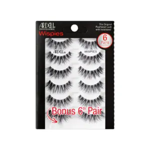 Ardell False Eyelashes | Wispies | 6 Pairs | Black