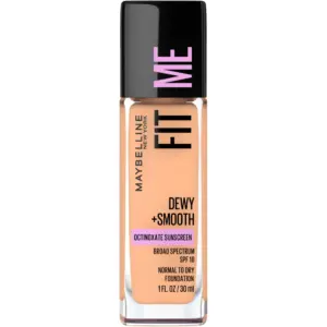 Maybelline Fit Me Dewy & Smooth Liquid Foundation | 110 Porcelain | 1 fl Ounce | Single