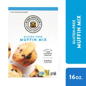 King Arthur Baking Company | Non-GMO Project Verified | Certified Gluten-Free Muffin Mix | 16 Ounce Box