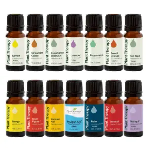 Plant Therapy Essential Oils 7 and 7 Set | 7 Single Oils and 7 Blends 10 Milliliters (1/3 Ounce)