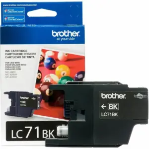 Brother Genuine Standard Yield Black Ink Cartridge | LC71BK | Up to 300 Pages