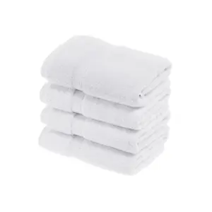 Superior Hymnia Egyptian Cotton Hand Towel Set | White | 4 PC Hand Towels
