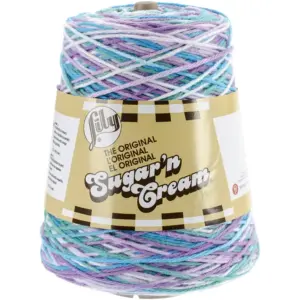 Lily Sugar'N Cream Yarn | 14 Ounce | Cone | Beach Ball Blue | Single
