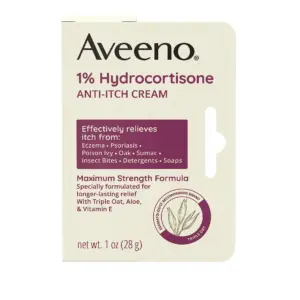 Aveeno Maximum Strength 1% Hydrocortisone Anti-Itch Relief Cream | 1 Ounce