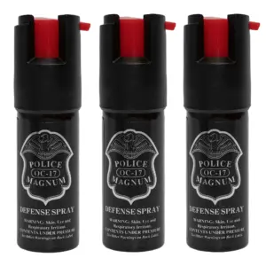 Police Magnum Mini Pepper Spray Self defense Protection tool | Red Twist Lock 3ct. 1/2oz