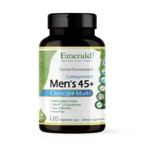 Emerald Labs Men's 45+ 4-Daily Multi | Multivitamin with CoQ10 | Saw Palmetto & Lycopene to Support Heart Health | Energy Levels | Immune System | & Strong Bones | 120 Vegetable Capsules