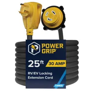 30-Amp RV Extension Cord/Level 1 EV Charger | 25' Length | 125V/3750W 10AWG (55501)