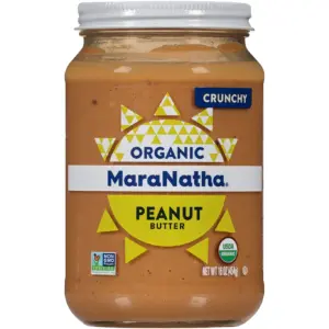 MaraNatha Organic No Stir Crunchy Peanut Butter | 16 Ounce. Jar
