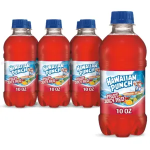 Hawaiian Punch Fruit Juicy Red Juice | 10 fl Ounce | 6 Count Bottles | Single