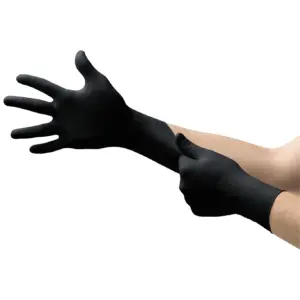 Ansell Microflex MidKnight MK-296 Disposable Nitrile Work Gloves | 5.9mil | Black XS | Box of 100