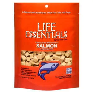 Cat-Man-Doo Freeze-Dried Salmon Flavor Freeze-Dried Treat Chew for Cat and Dog | 5 Ounce. | Unflavored