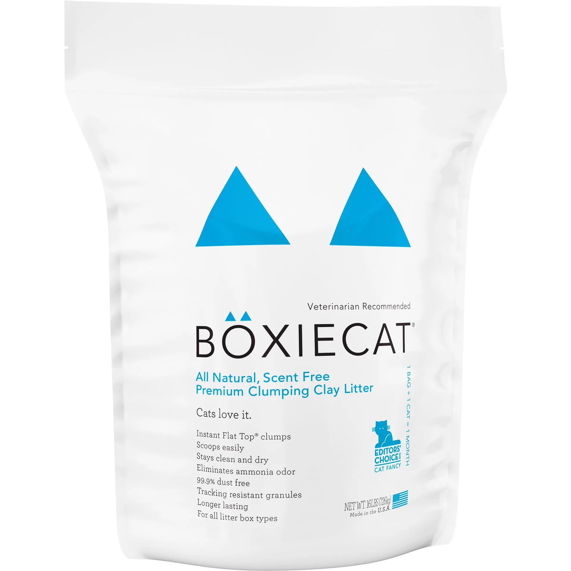 Boxiecat All Natural | Scent Free | Premium Clumping Clay Litter | 16 lb