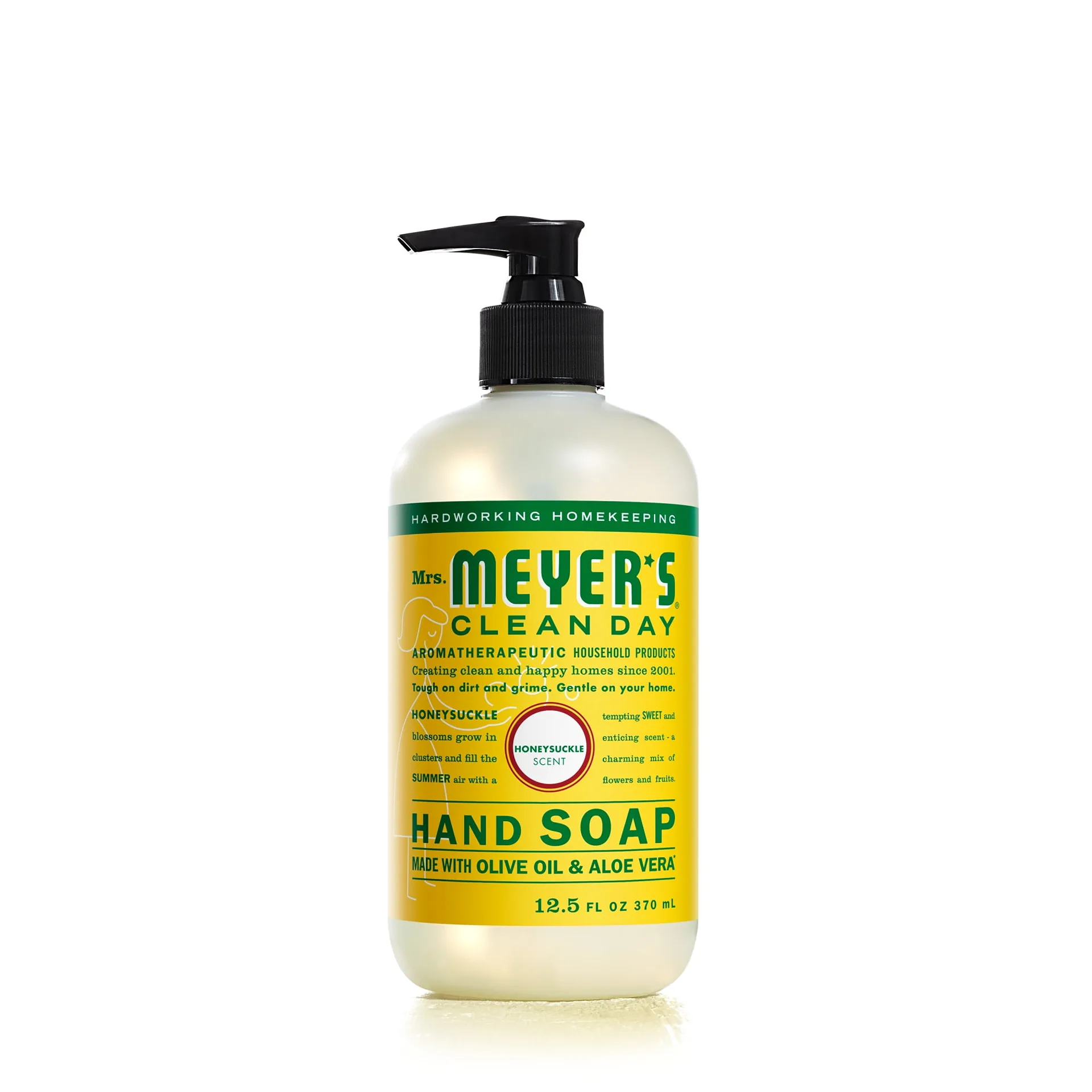 Mrs. Meyer's Clean Day Liquid Hand Soap | Honeysuckle Scent | 12.5 Ounce Bottle | Single