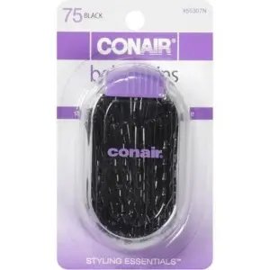 Conair Styling Essentials Bobby Pins | Black | 75 count