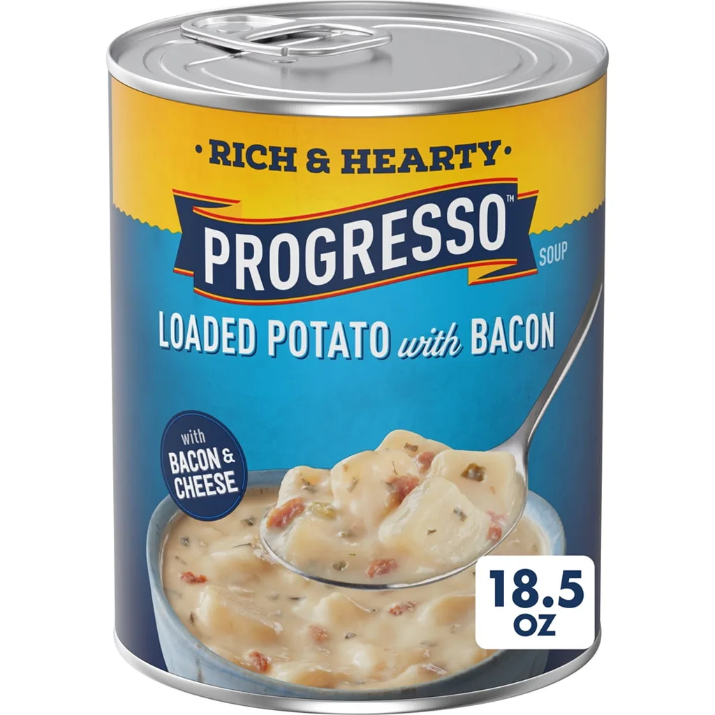 Progresso Loaded Potato with Bacon & Cheese Soup | Rich & Hearty Canned Soup | 18.5 Ounce