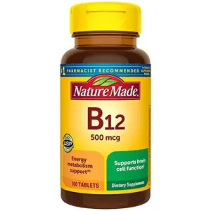 Nature Made Vitamin B12 1000 mcg Time Release Tablets | 75 Count (Packaging May Vary)