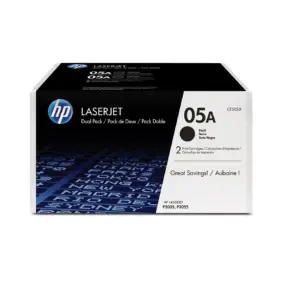 HP 05A 2-pack Black Original LaserJet Toner Cartridges | Per cartridge: ~2,300